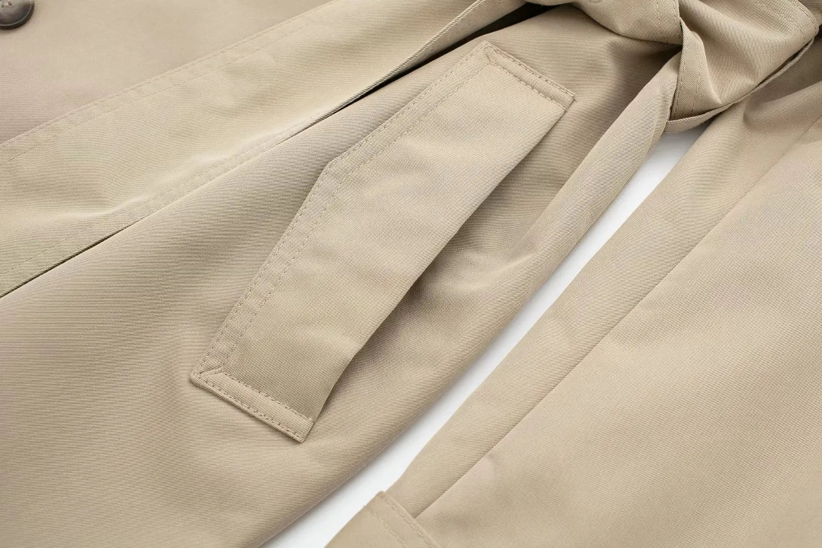 Slim Turn-Down Long Sleeve Trench Coats