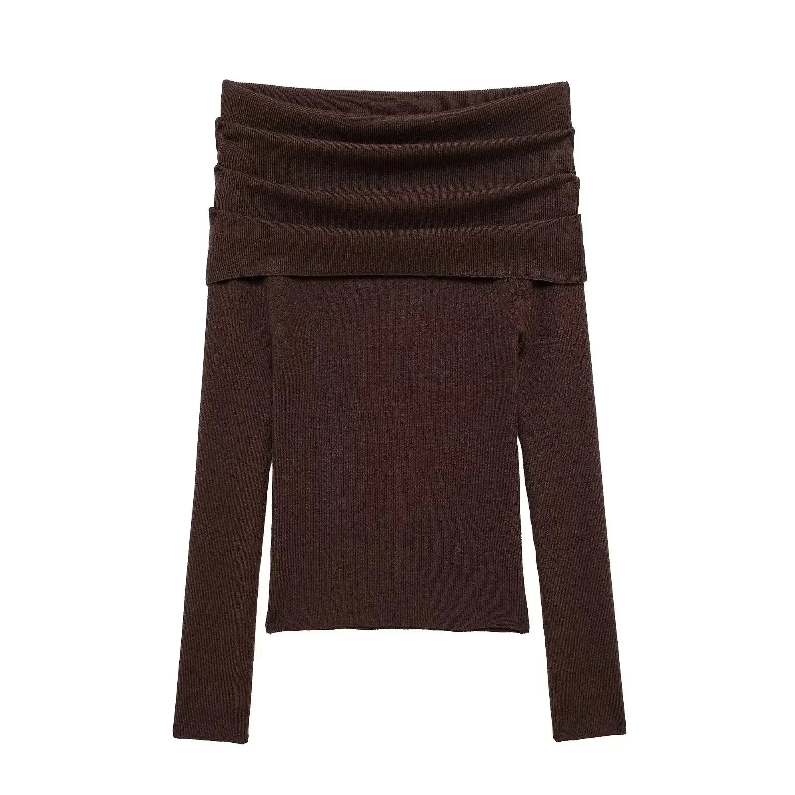 Off Shoulder Long Sleeves Chic Knit Sweaters