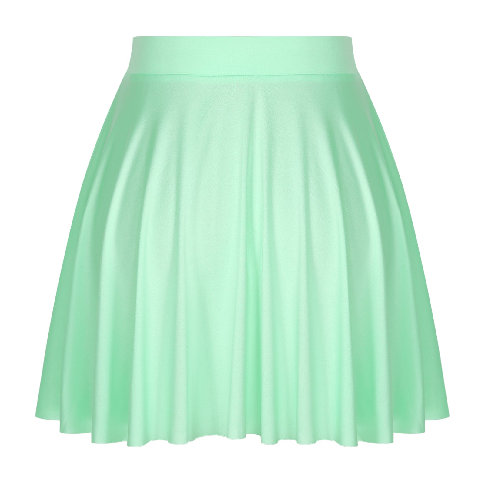 Elastic Waistband Flared Ruffles Skirts
