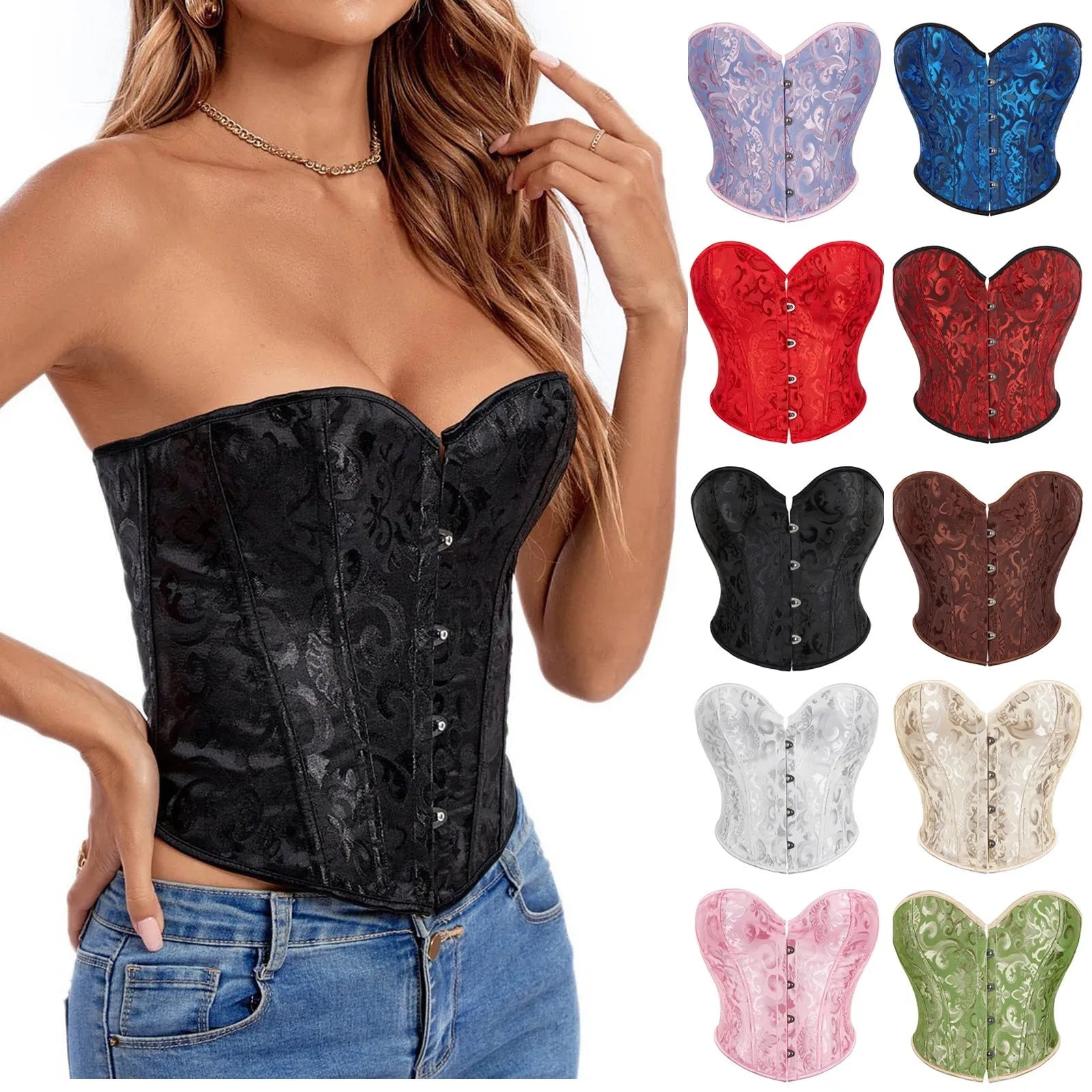 Stylish Short Torso Waist Trainer Corset Bustier Crop Tank Top