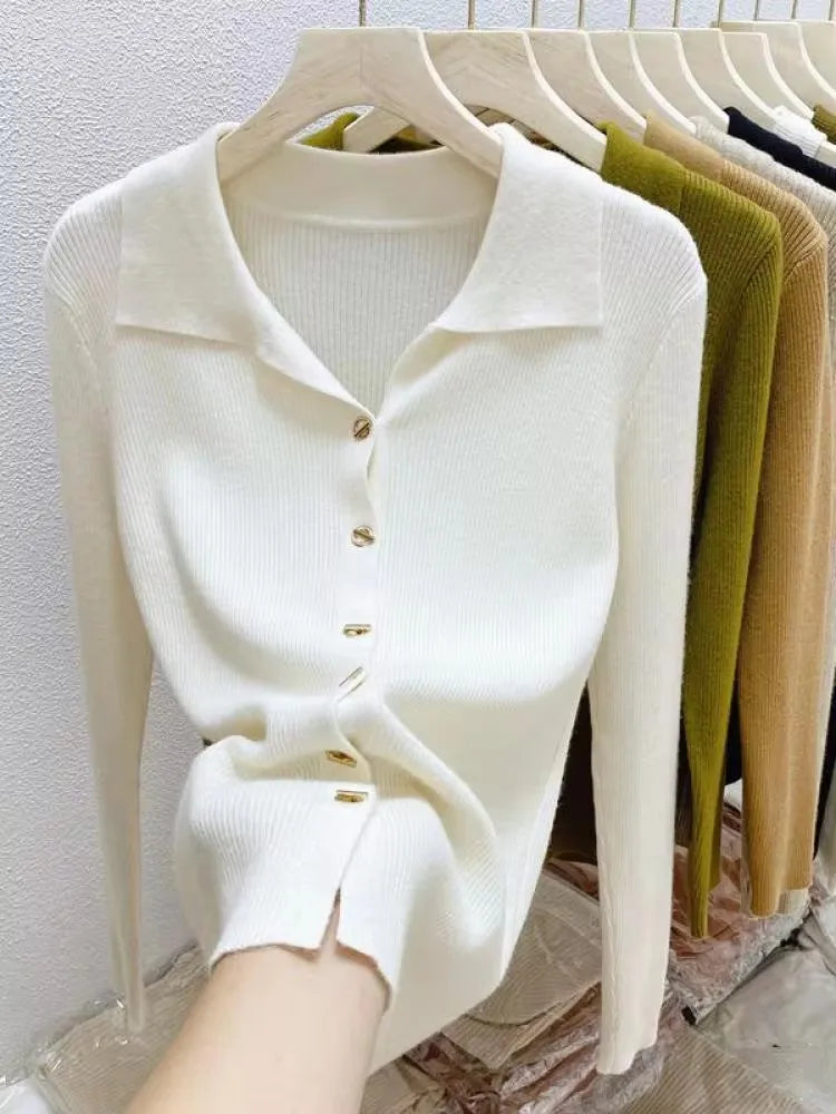 Single Breasted Knitted Sweater Cardigan Jumpers