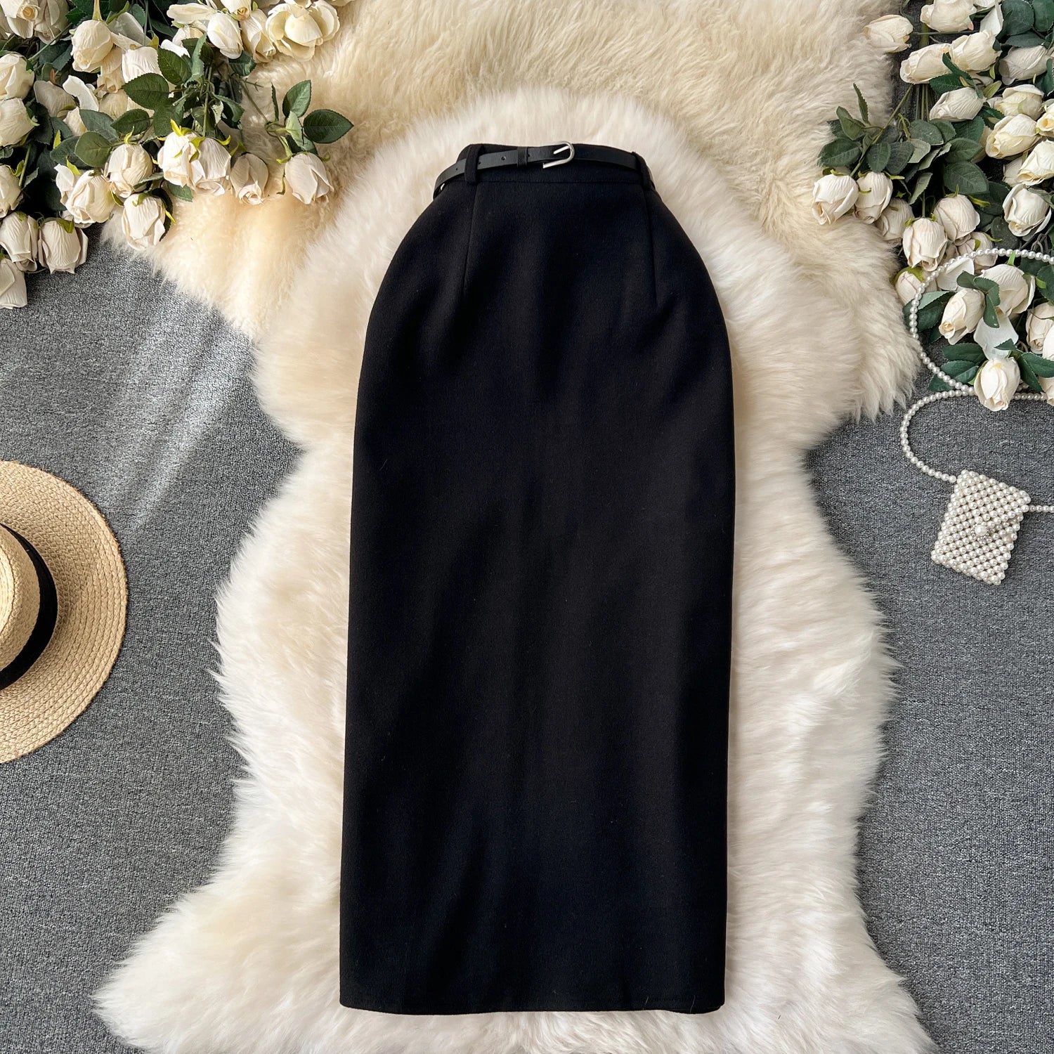 High Waisted Elegant Pencil Skirt