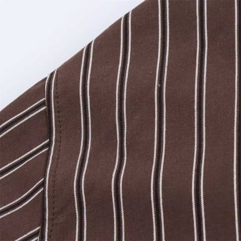 Striped Bat-Sleeve Shirts Casual Shirts