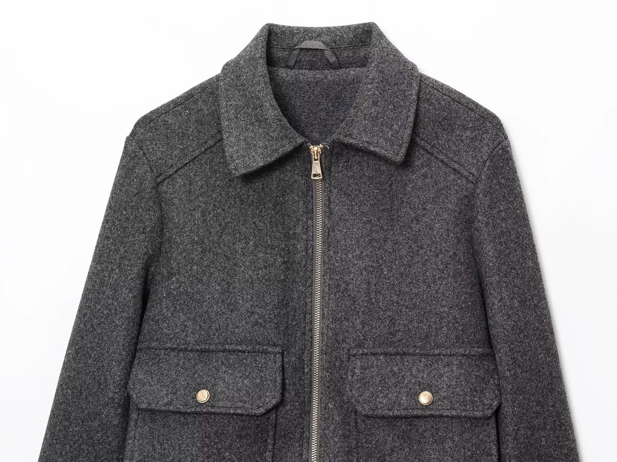 Long Sleeve Regular Fit Single Piece Winter Jacket.