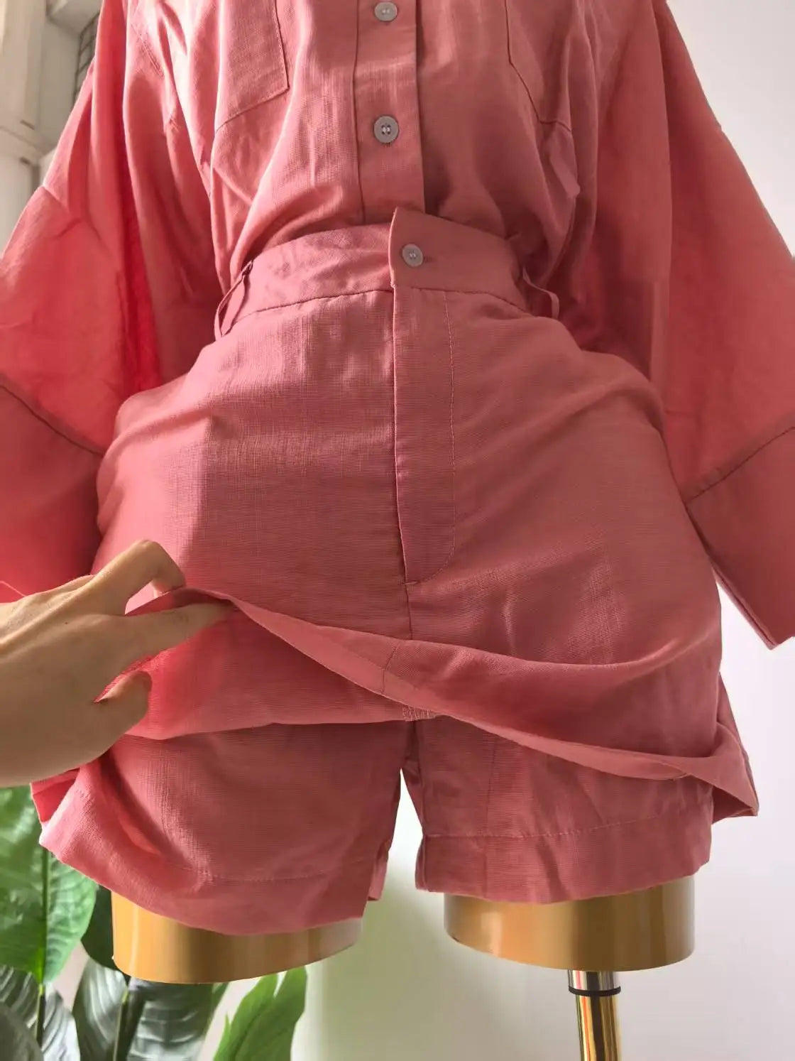 Full Sleeve Turn-down Collar T-shirt and Skirts Shorts Chic Two 2 Piece Sets