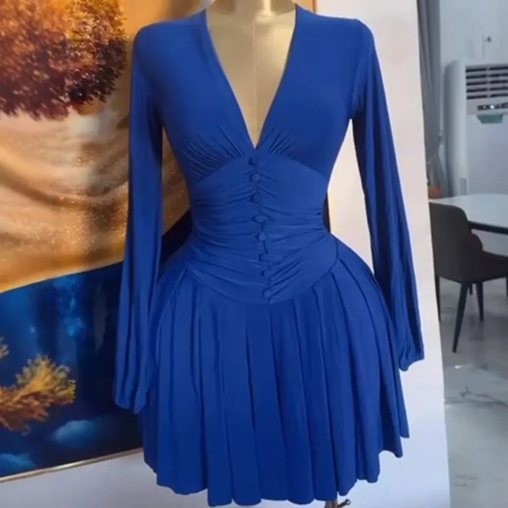 Long Sleeve Elegant Mini Dress
