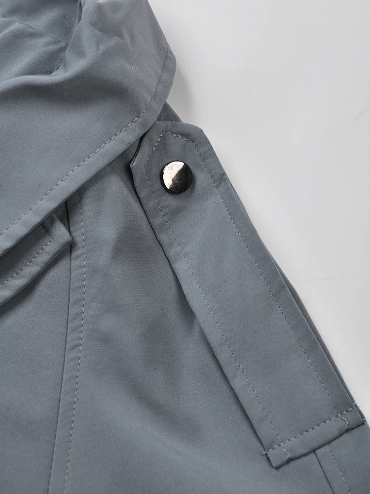 Long Sleeve Loose Fit Windbreaker Trench Coat