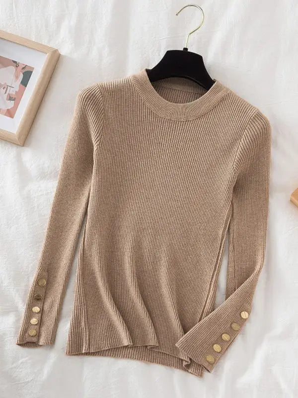 casual autumn winter o-neck chic sweater