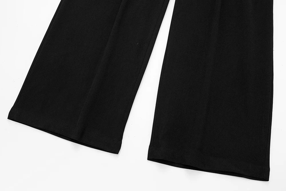 Single Breasted Vest + High Waisted Casual Trousers Set