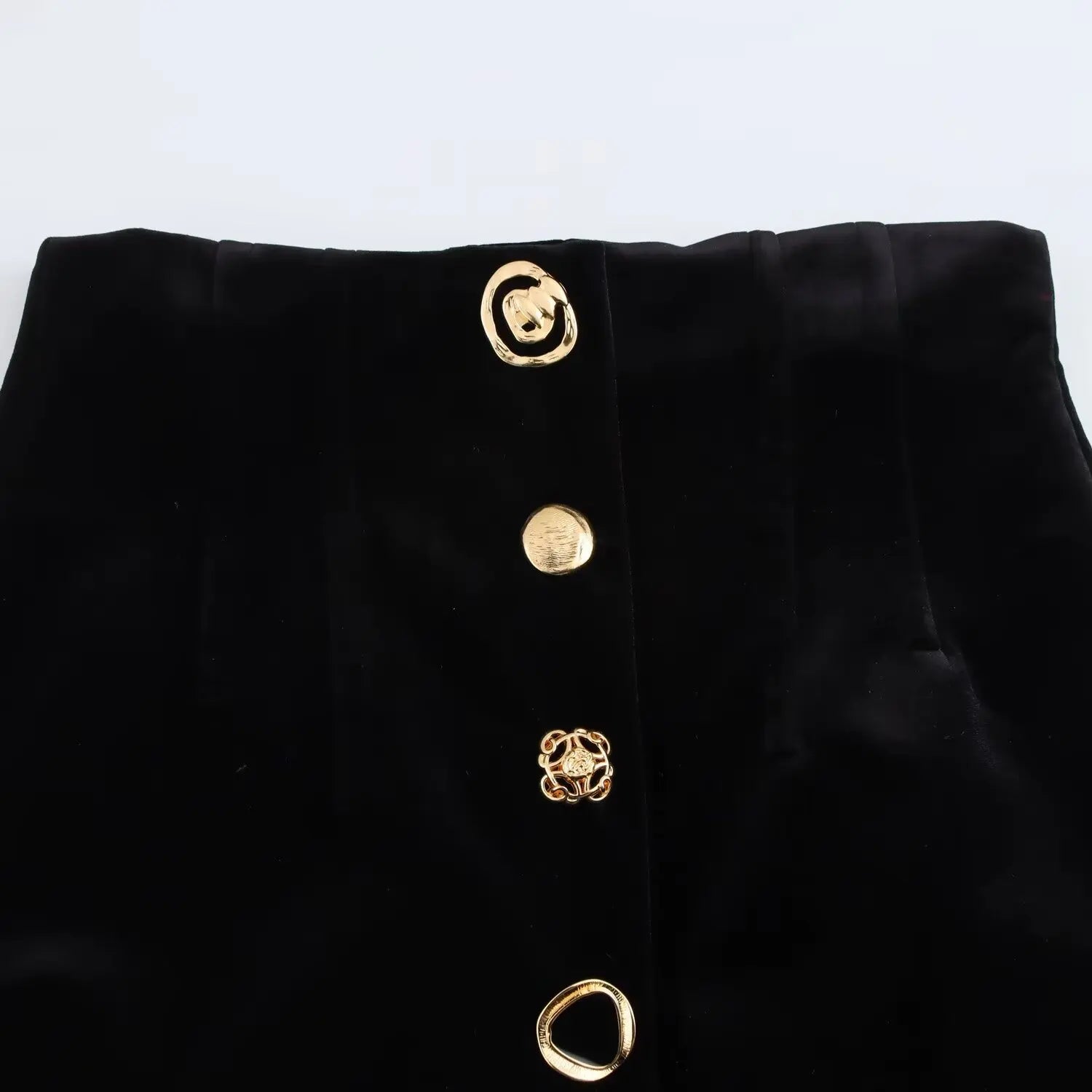 Velvet High Waist Elegant A-line Midi Skirts