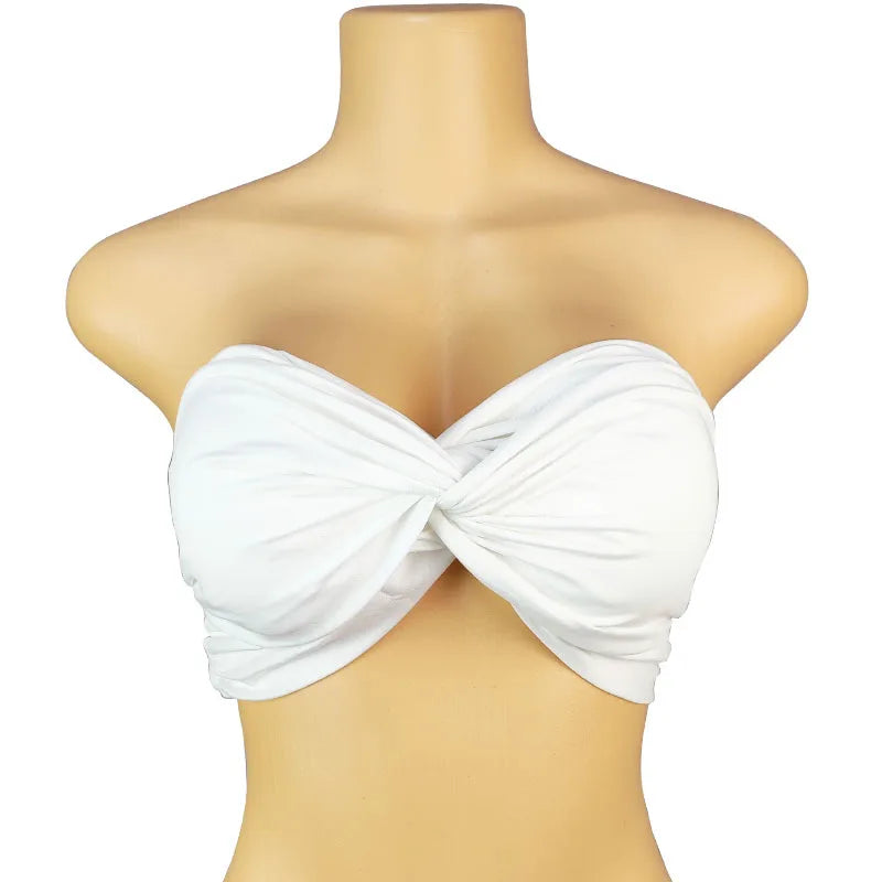 Backless Sleeveless Cross Bandage Halter Crop Tops