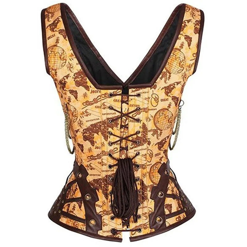 Medieval Steampunk Viking Pirate Gothic Corset