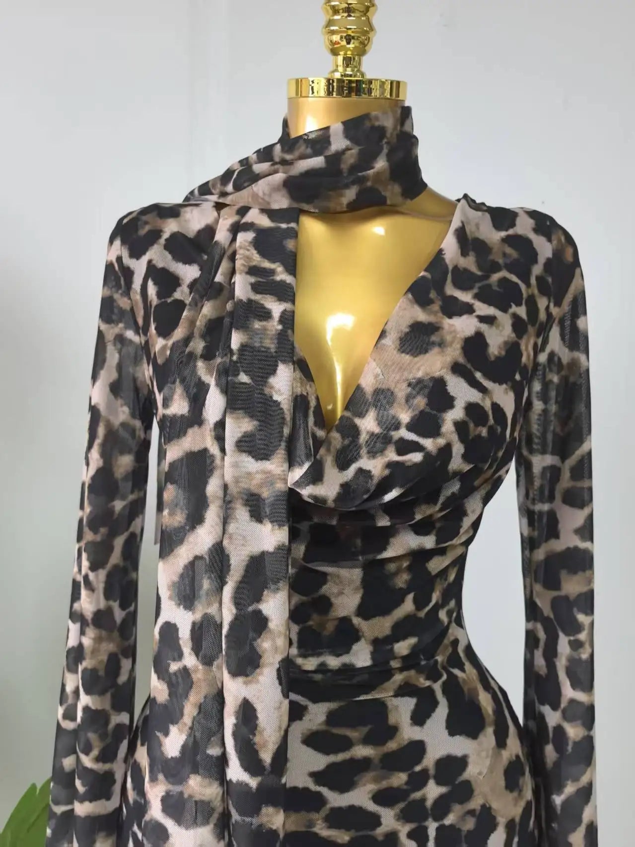 Leopard print Long Maxi Dress
