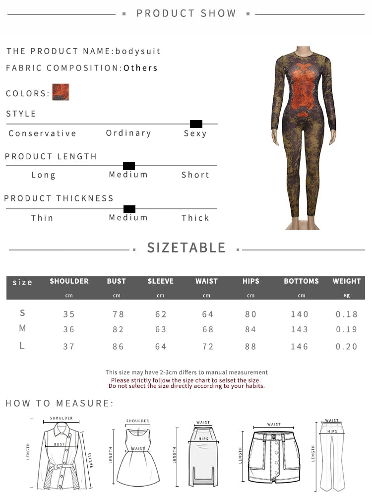 Tight o-Neck Full Sleeve Skinny Peach Hip Wild Style Overalls Jumpsuit