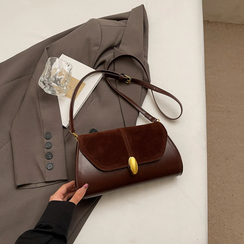 PU Shoulder Retro Vintage Small Tote Handbag