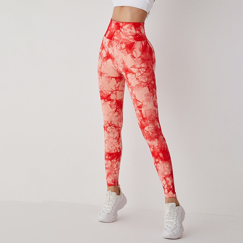 Seamless Tie Dye Yoga Pants Sports Leggings