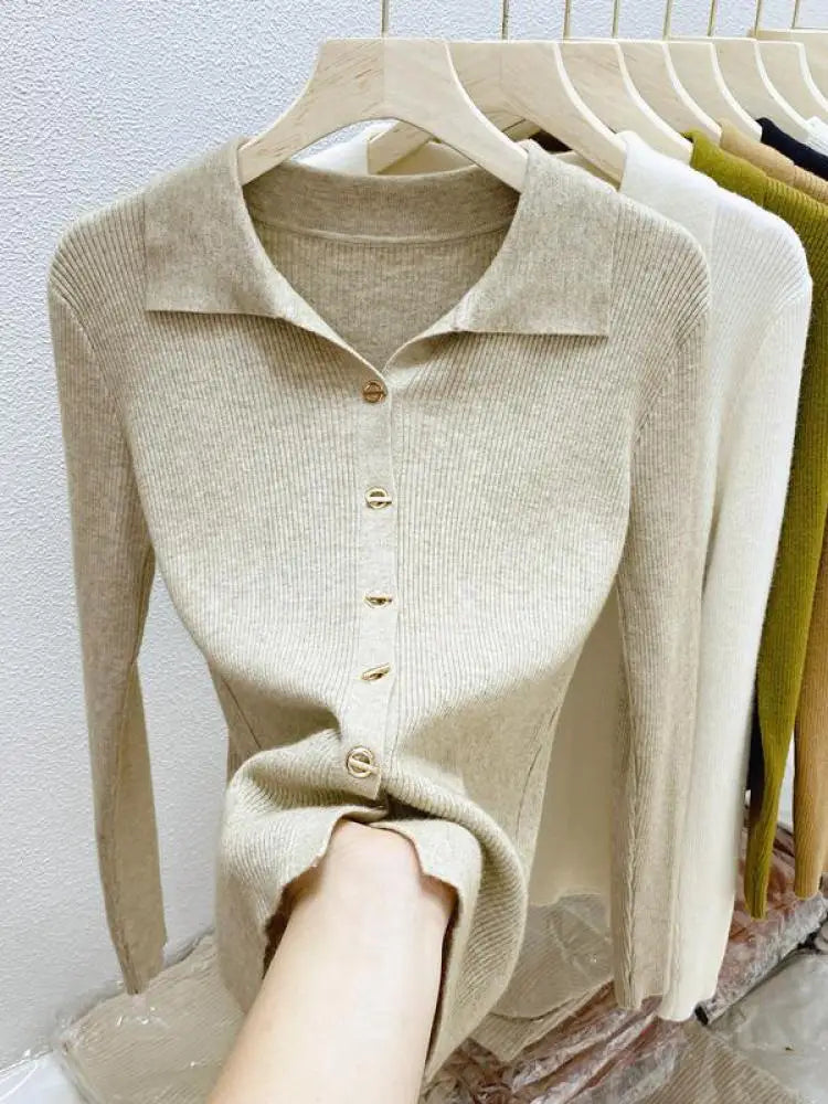 Single Breasted Knitted Sweater Cardigan Jumpers