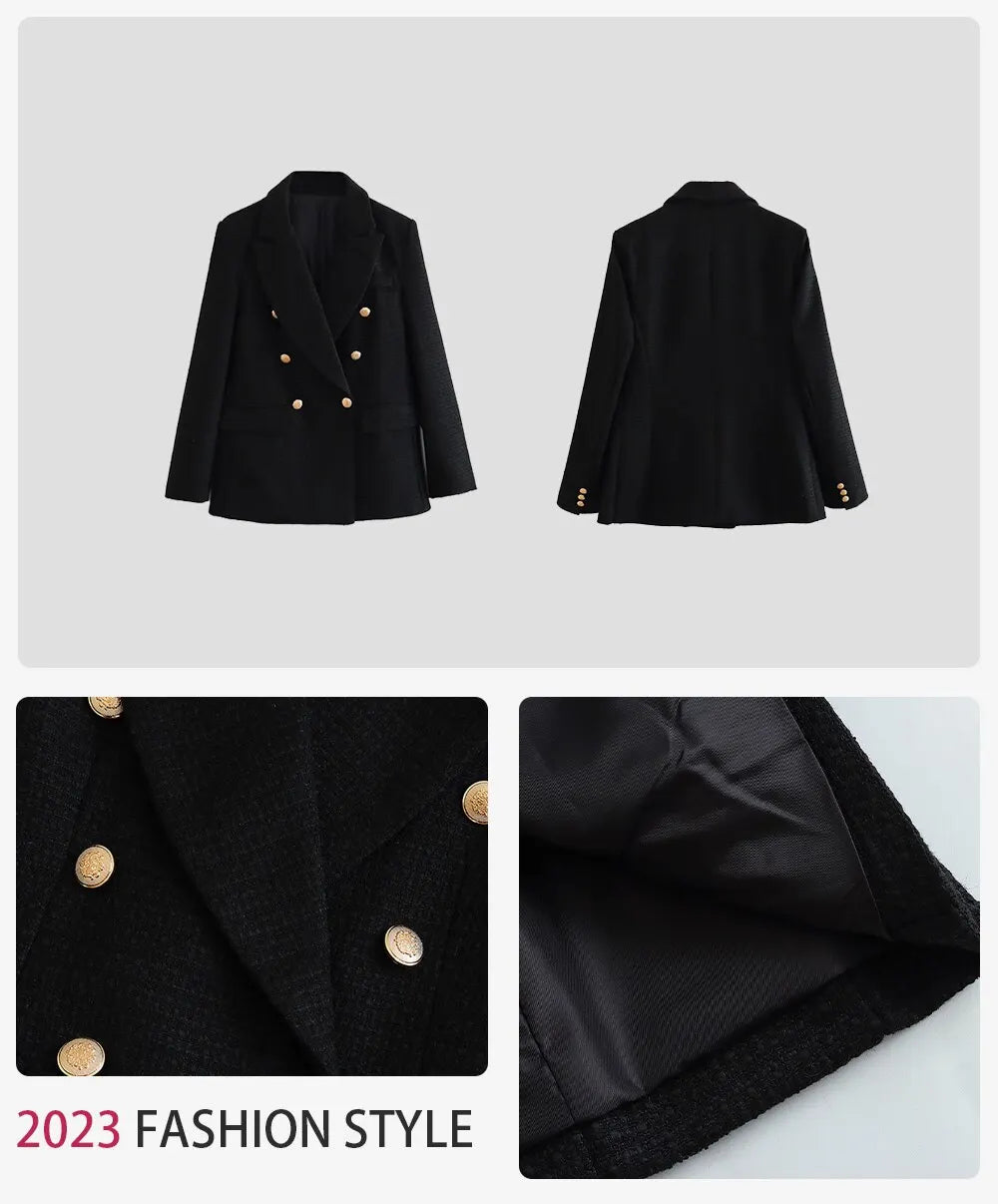 Double Breasted Vintage Blazer Coat