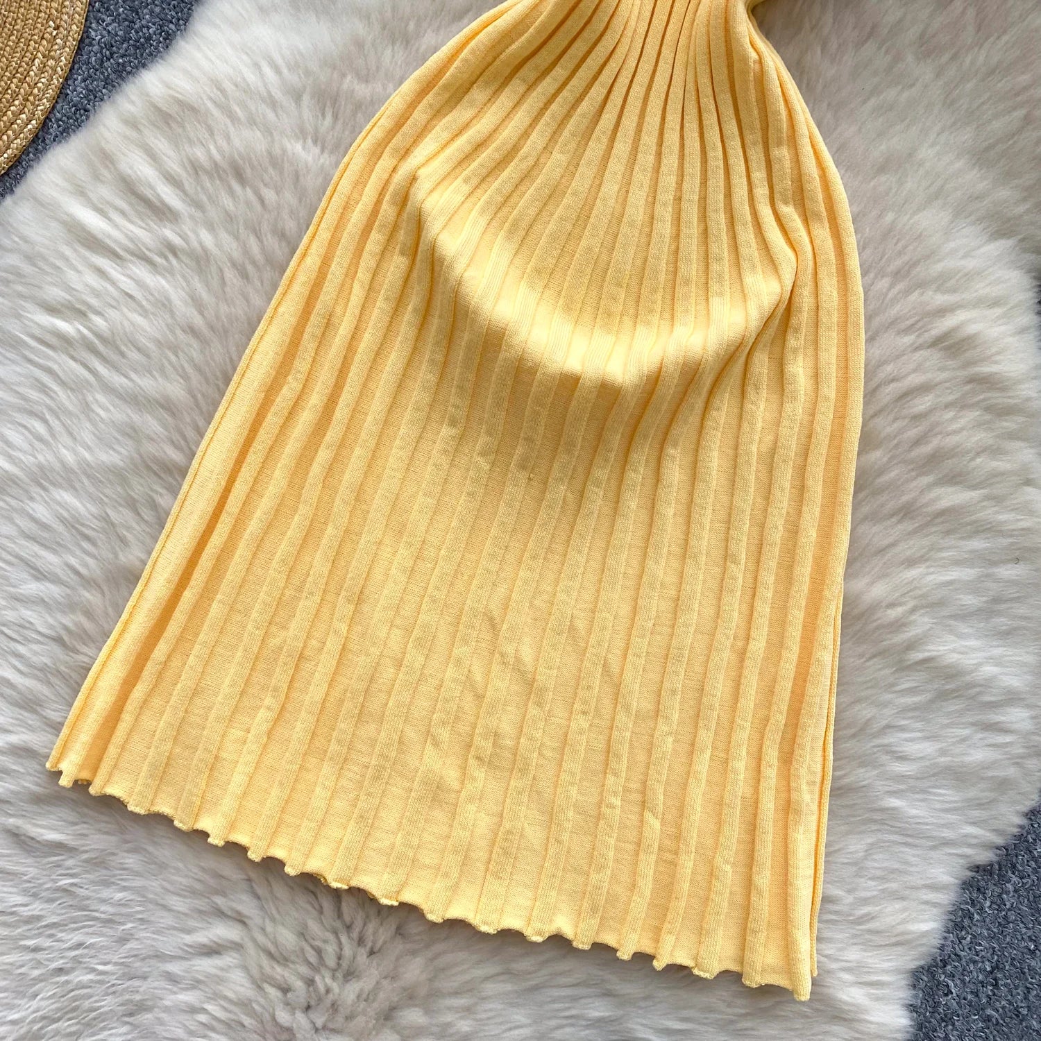 Vintage Sleeveless Elastic French Style Dress