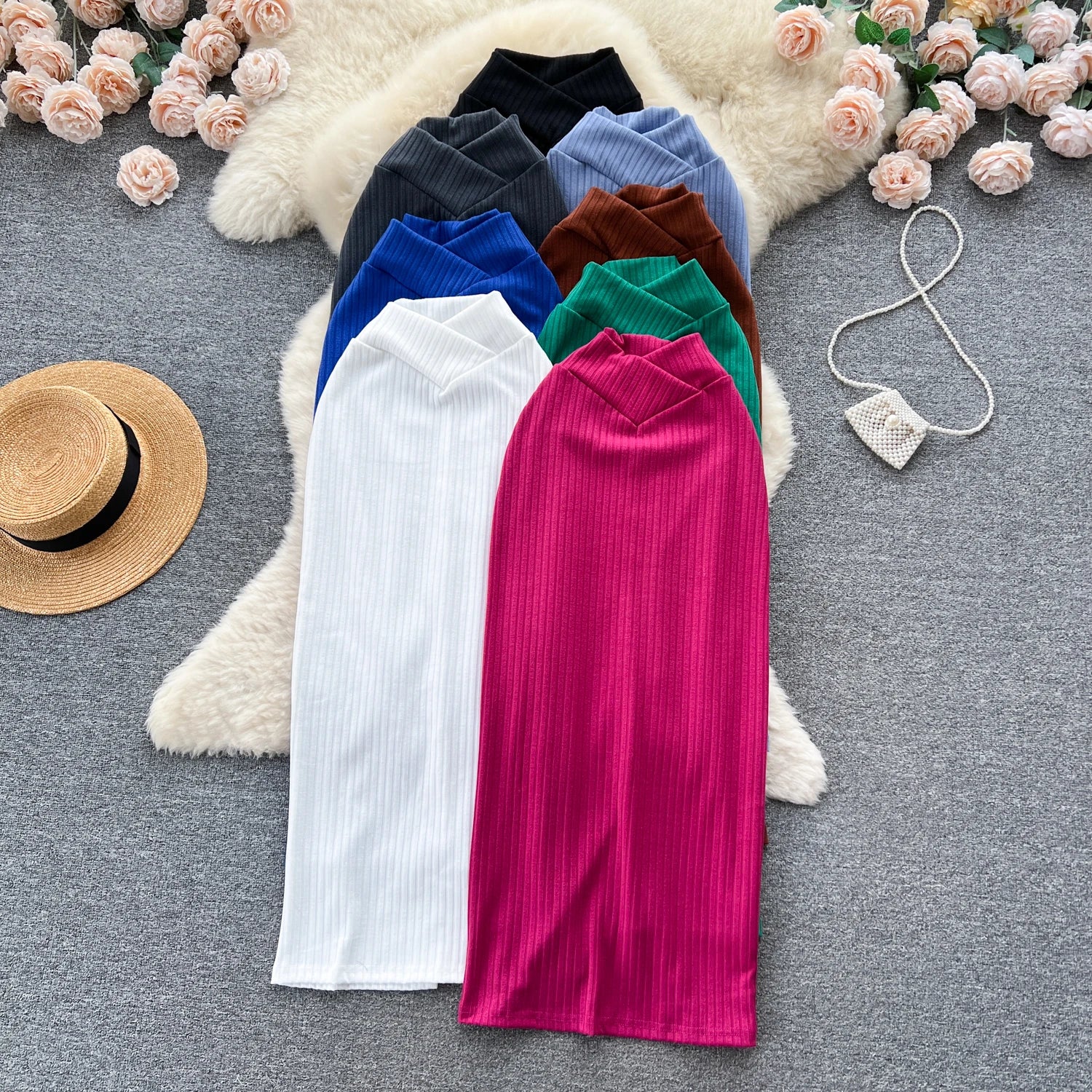 Autumn Elastic High Waist Y2K Classic Skirt