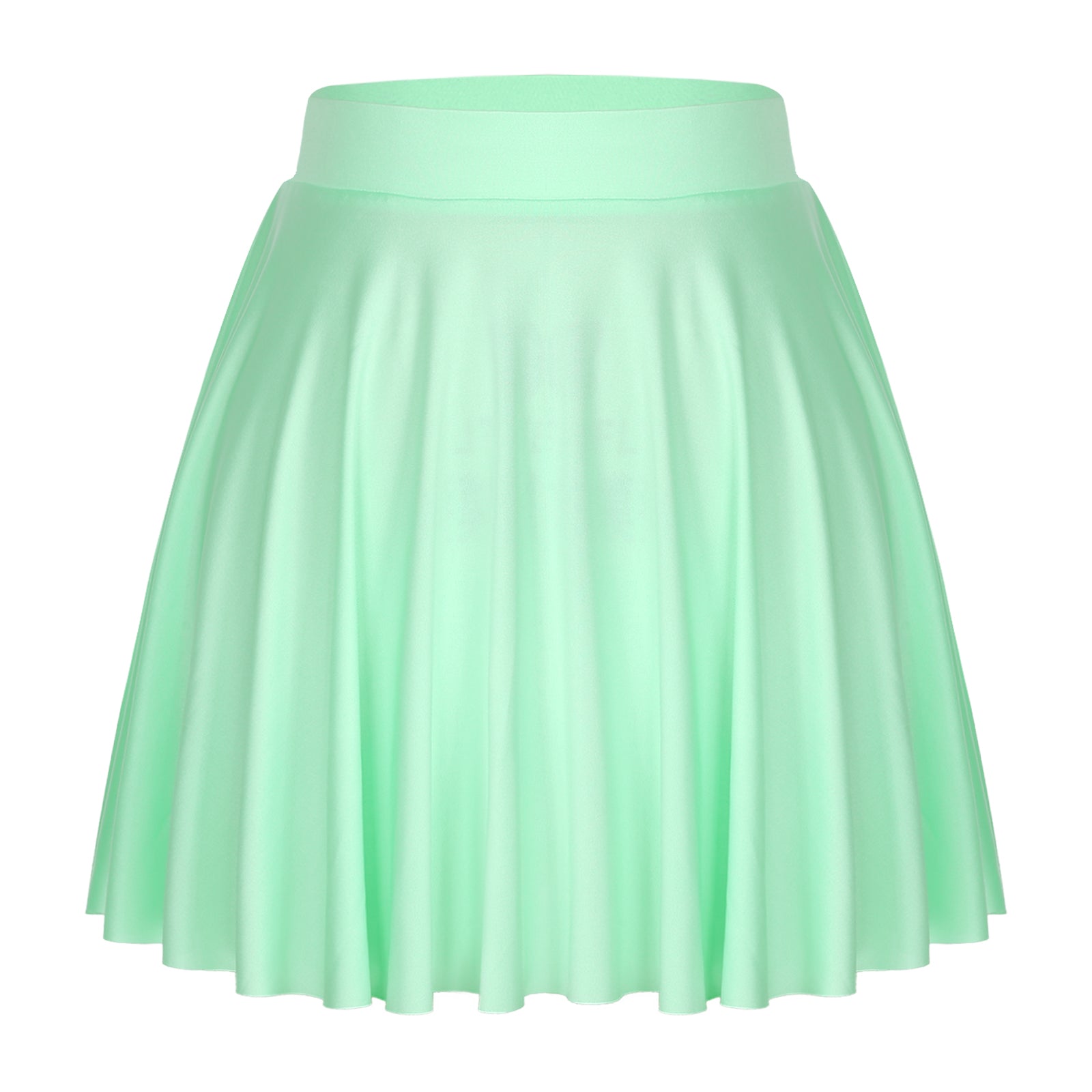 Elastic Waistband Flared Ruffles Skirts