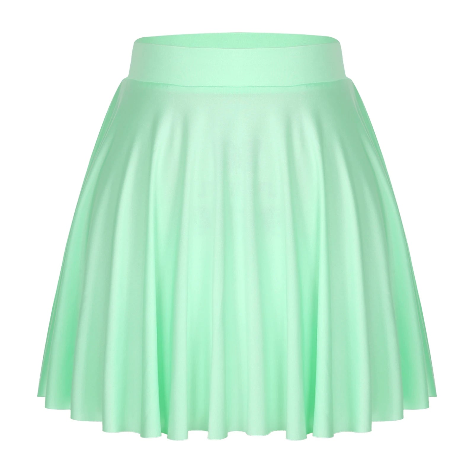 Elastic Waistband Flared Ruffles Skirts