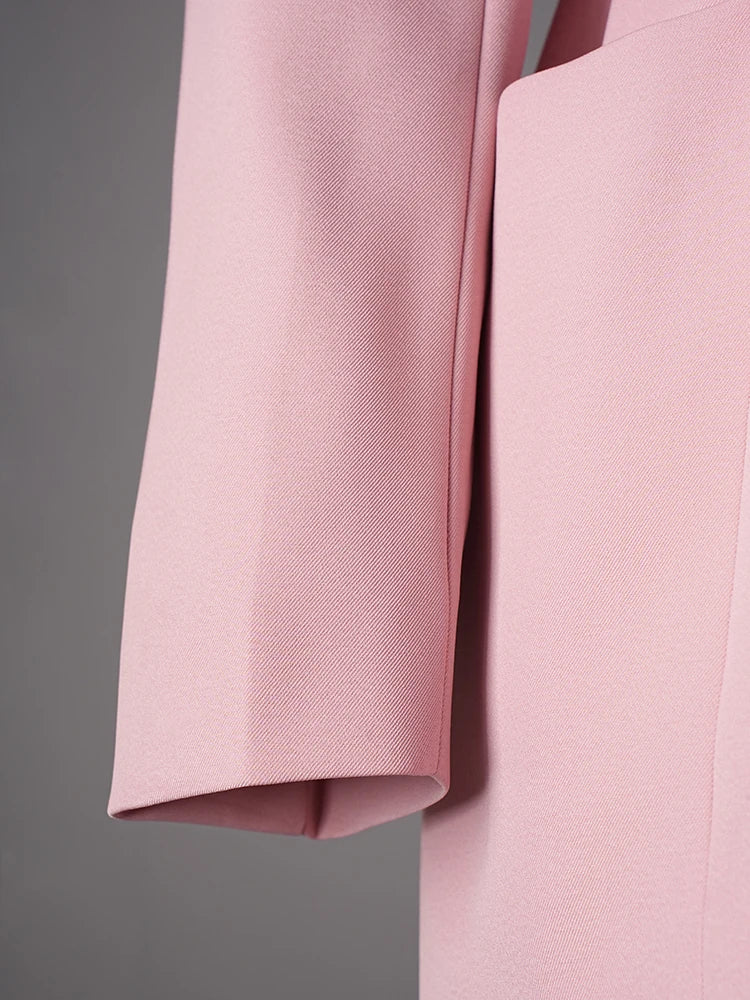 Elegant Lapel Long Sleeve Blazer Jacket