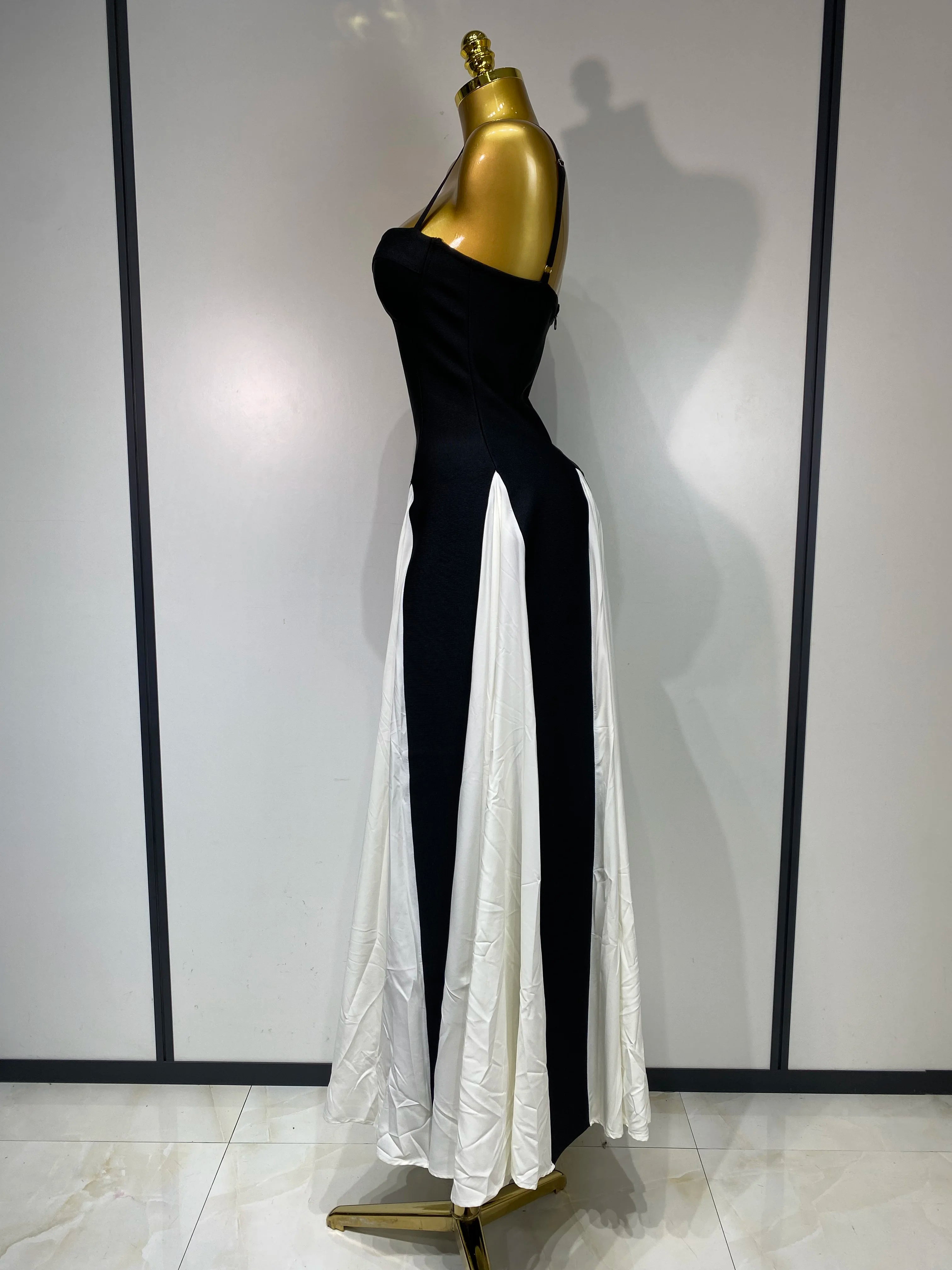 Elegant Sleeveless Backless High Waist Bandage Dress