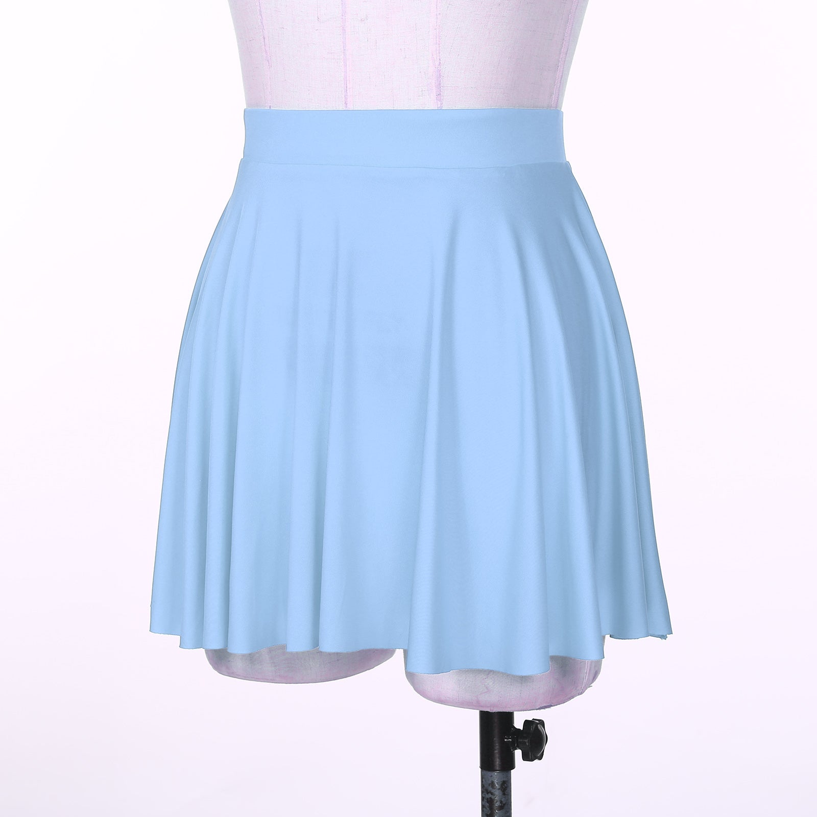 Elastic Waistband Flared Ruffles Skirts