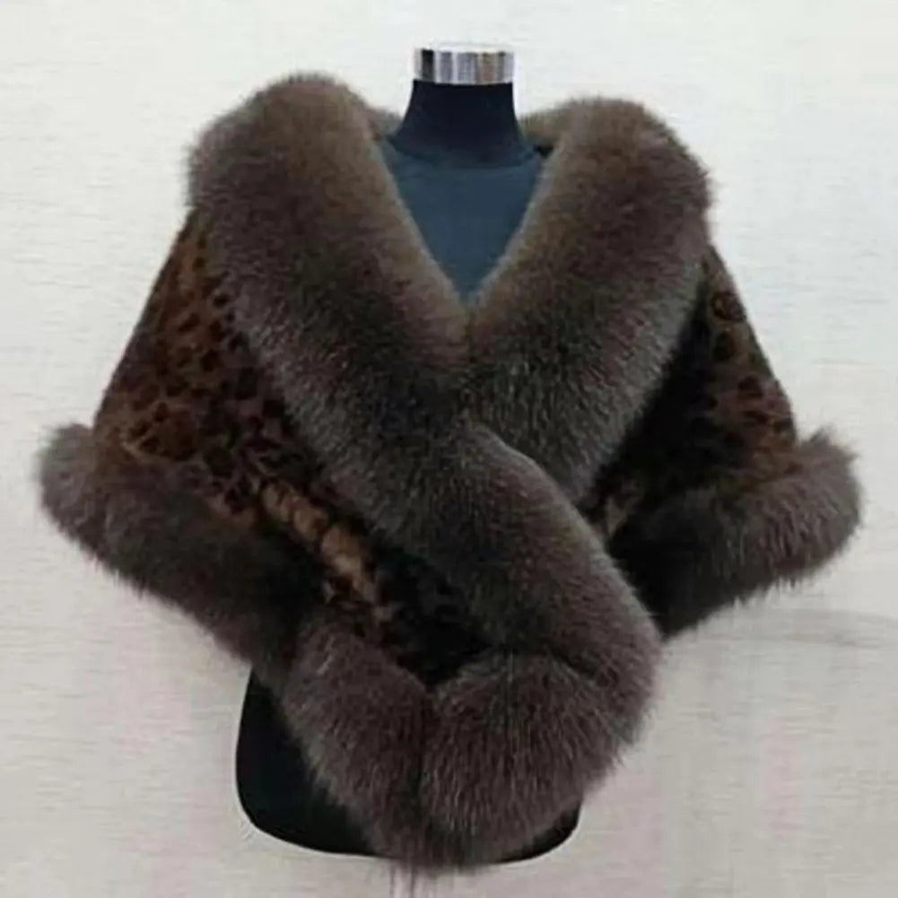 Faux Fur Wraps Winter Coat Warm shawls