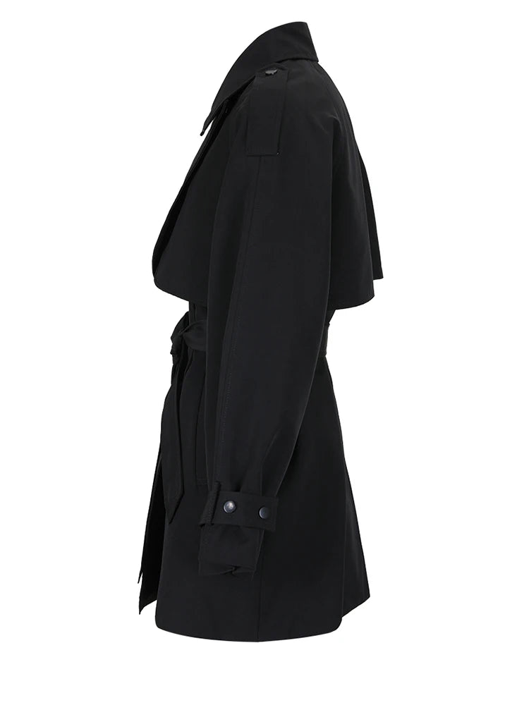 Long Sleeve Loose Fit Windbreaker Trench Coat