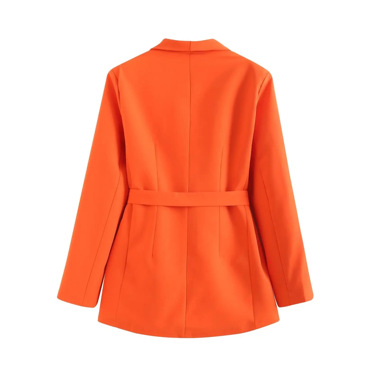 Long Sleeve Belt Bow Blazers Suit Coat Chic Female High Waist Trousers Two Piece Sets