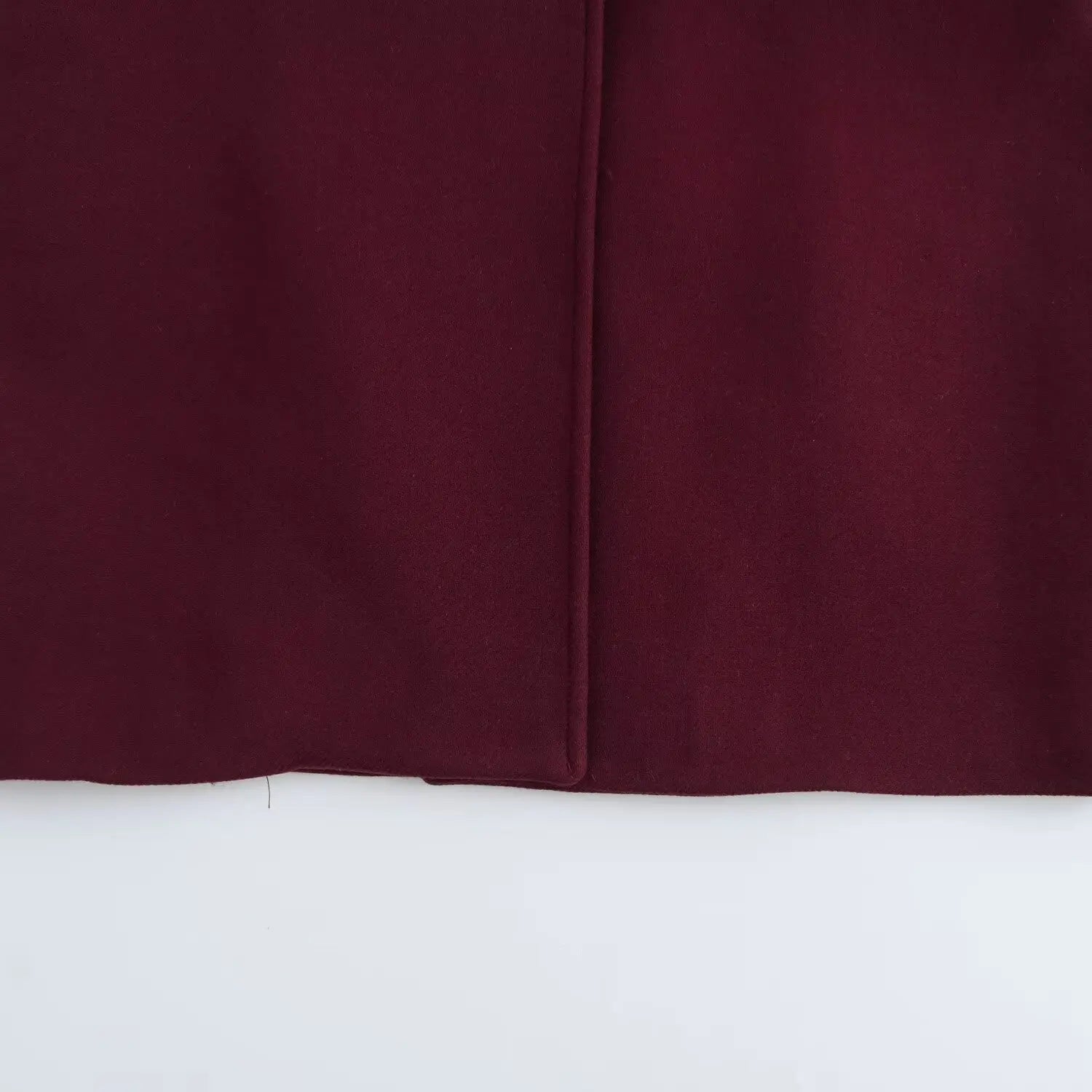 Wool Blended Lapel Long Coat