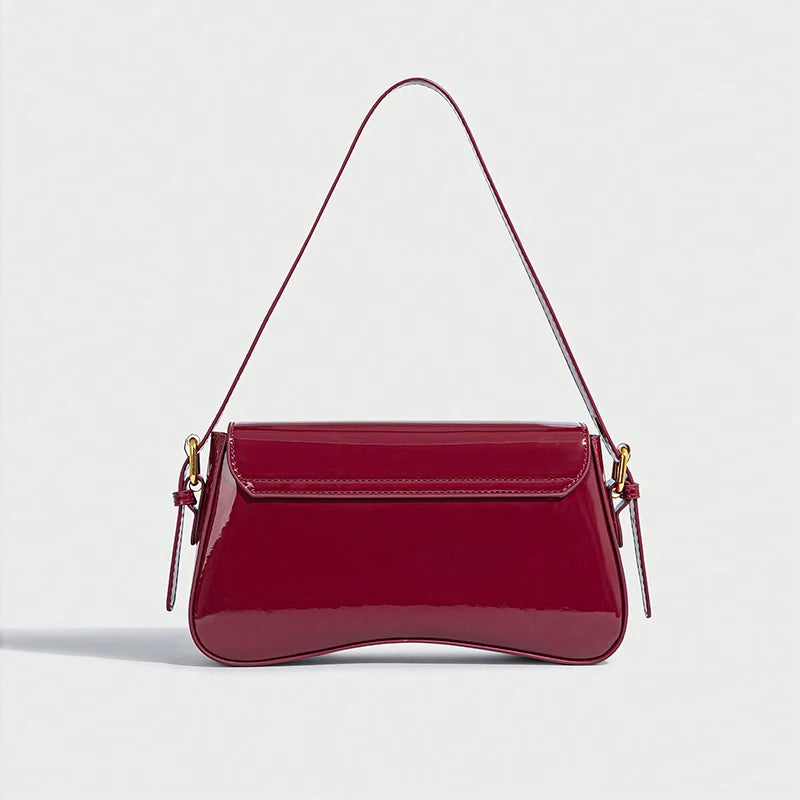 Classic crossbody bag with exquisite cherry pendant