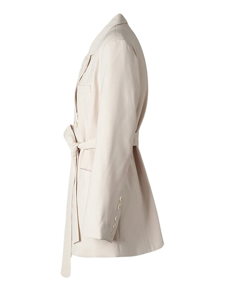 Elegant Lapel Long Sleeve Blazer Jacket