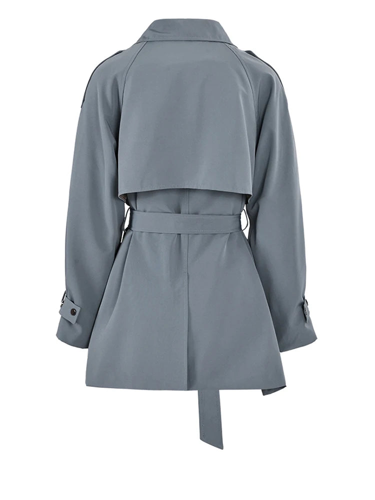 Long Sleeve Loose Fit Windbreaker Trench Coat