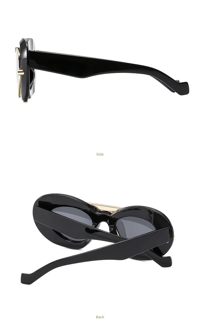 Punk Oval Y2K Hip Hop Unisex Shades Eyewear Sunglasses