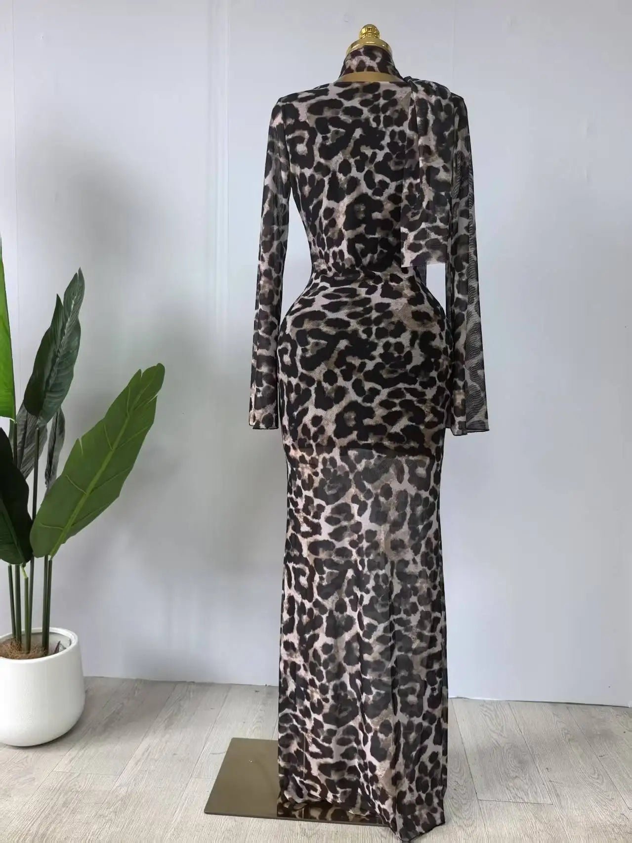 Leopard print Long Maxi Dress