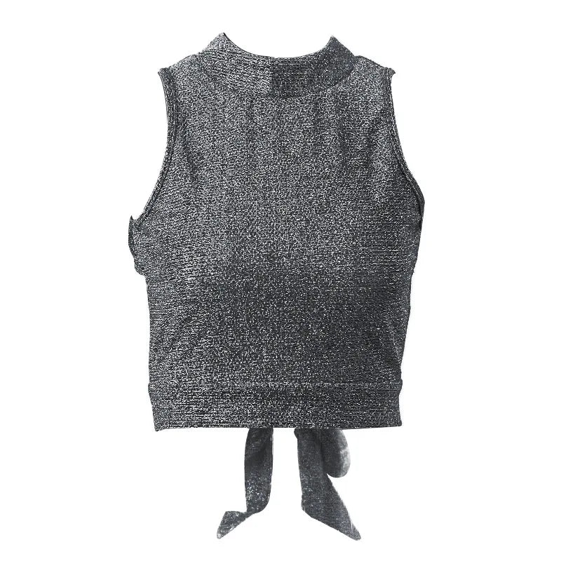 Backless Bandage Tank Halter Crop Tops