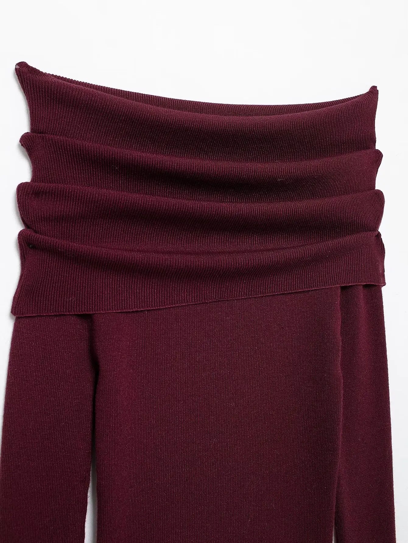 Off Shoulder Long Sleeves Chic Knit Sweaters