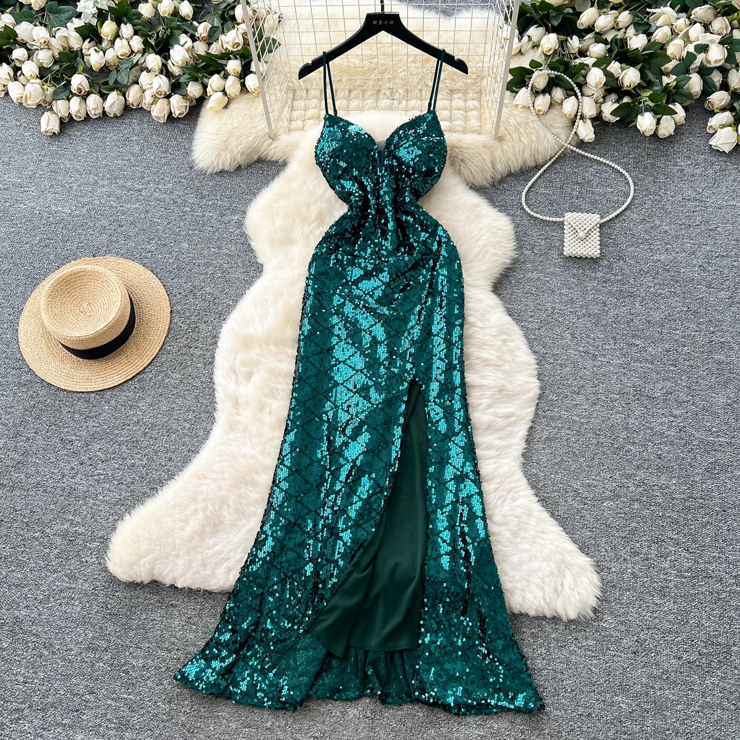 Chic vintage sleeveless pleated Elegant dress
