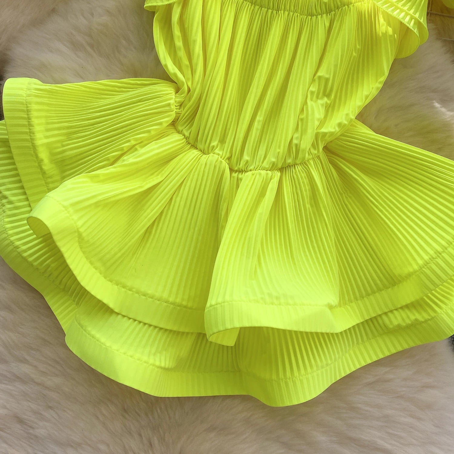 Ruffle Pleated slip chiffon tank top Blouse