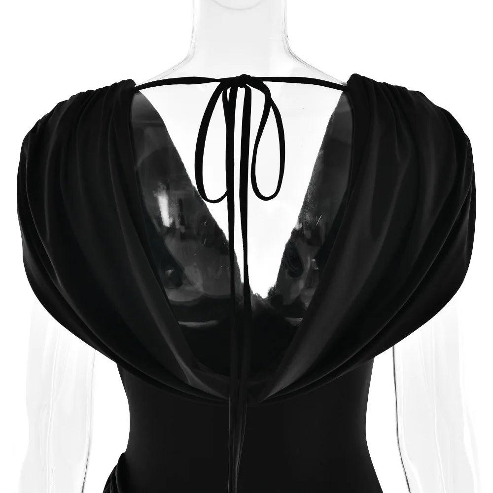 Sleeveless High Waist Ribbon Dress