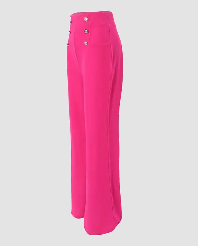 Elegant High Waist Wide Leg Bootcut Flared Trousers