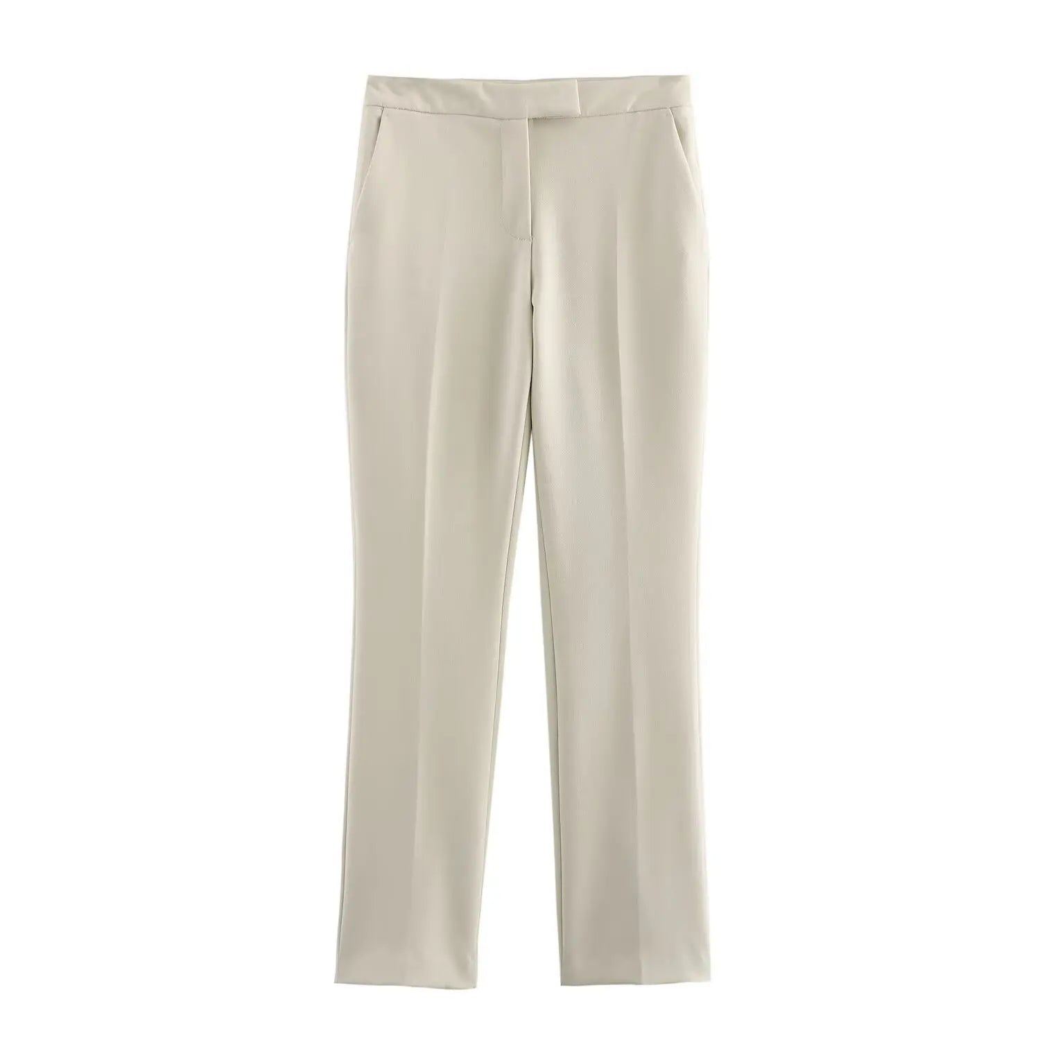 Vintage Chic Office Lady Suit V Neck Blazer Straight Loose Pants Set