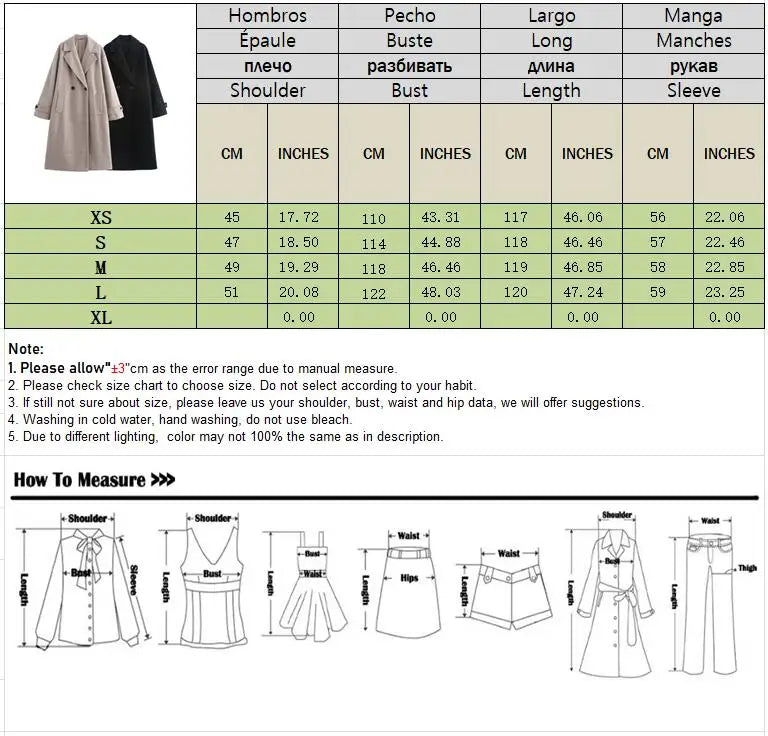 Loose Double-breasted Lapel Long Coat