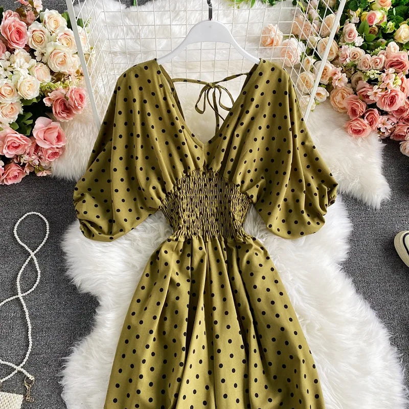 V Neck Dolman Sleeves Floral Print Wide Leg Jumpsuit