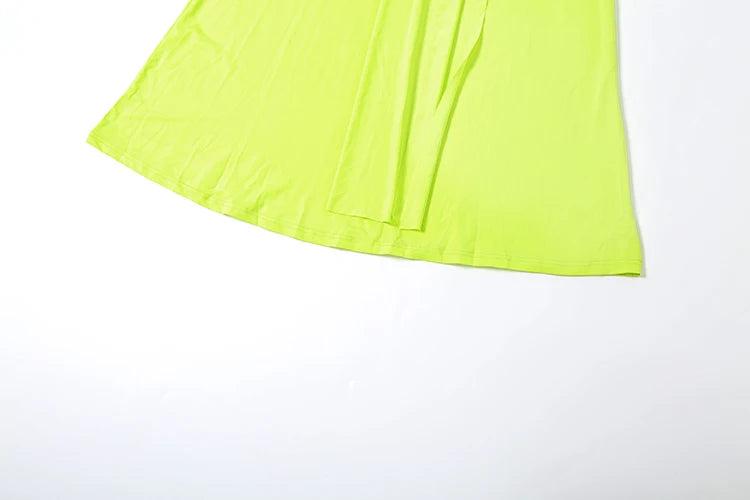 Backless Tassel Pleated Patchwork Halter Sleeveless Dress