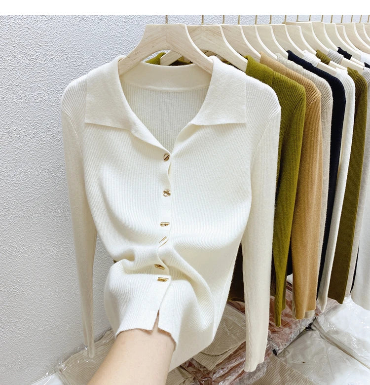 Single Breasted Knitted Sweater Cardigan Jumpers