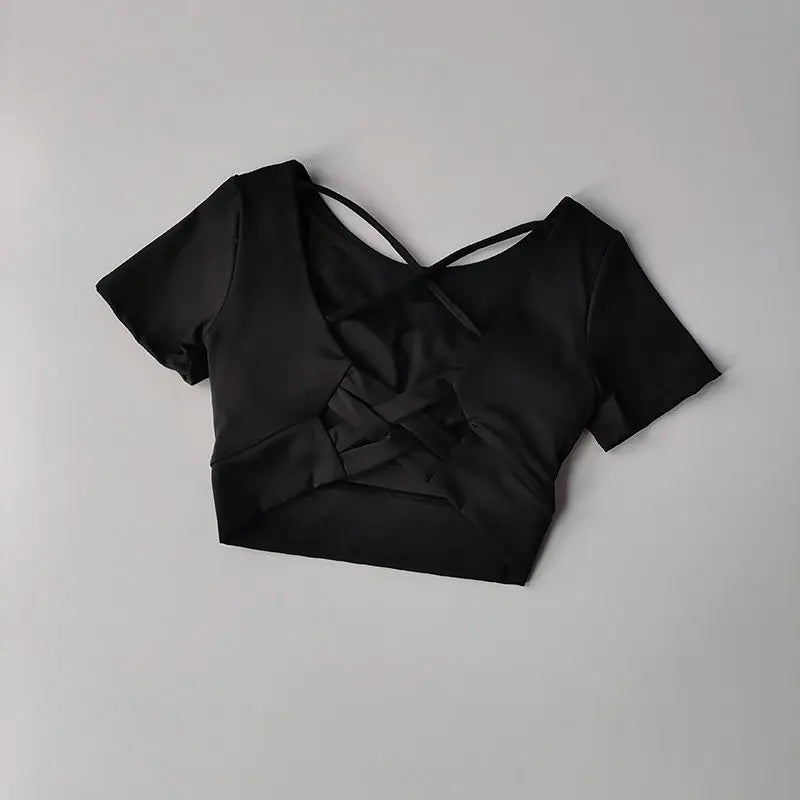 Sporty T-shirts Short Sleeve Crop Tops